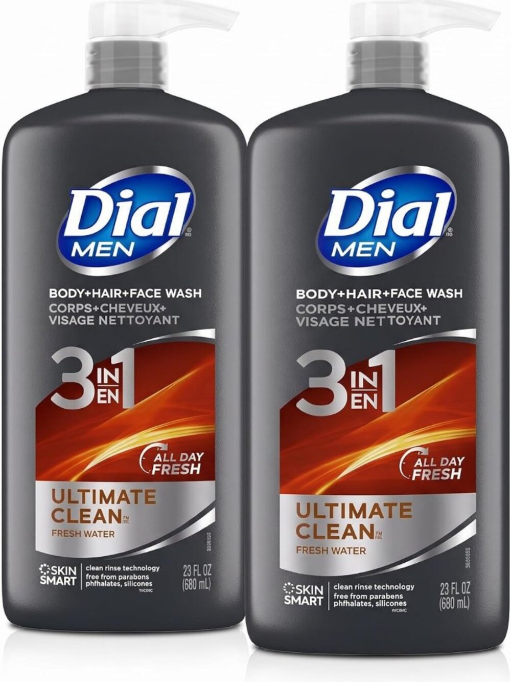 3-in-1 Body, Hair & Face Wash for Men - Refreshing Cleanse, Gentle Formula, 23
